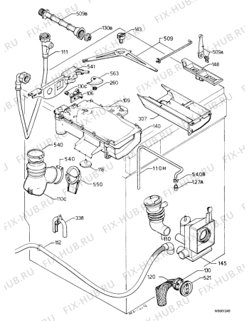 Взрыв-схема стиральной машины Zanussi WDJ1507 - Схема узла Water equipment